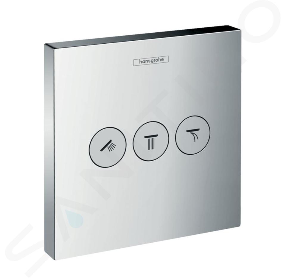 Hansgrohe Shower Select - Ventil pod omietku na 3 spotrebiče, chróm 15764000