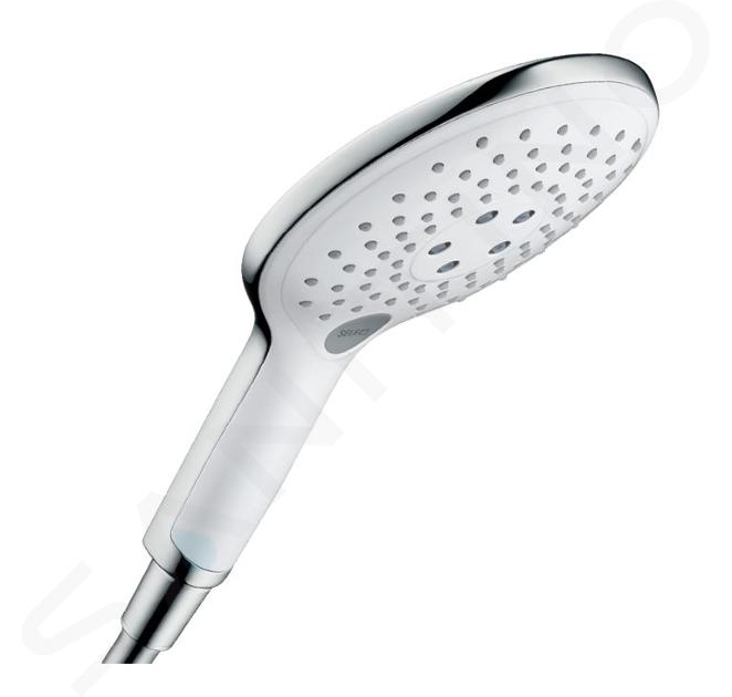 Hansgrohe Raindance Select S - Główka prysznicowa 150, 3 strumienie, EcoSmart 9 l/min, biały/chrom 28588400