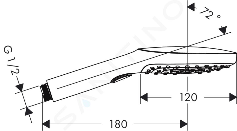 Douchette tube 1 jet