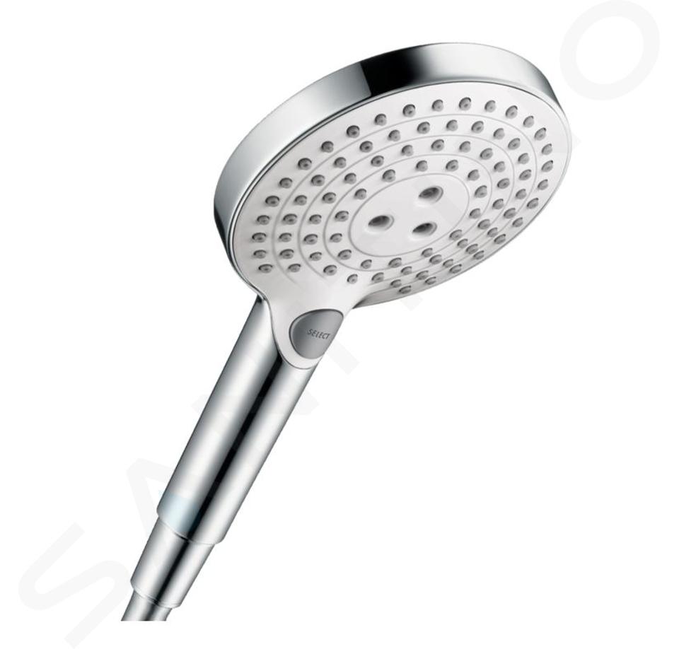 Hansgrohe Raindance Select S - Duschkopf 120, 3 Stahlen, weiß / verchromt 26530400