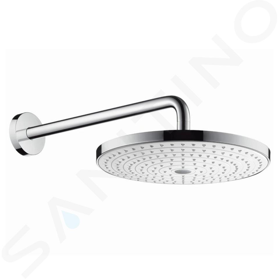 Hansgrohe Raindance Select S - Deszczownica 300, 2 strumienie, ramię prysznica 390 mm, biały/chrom 27378400