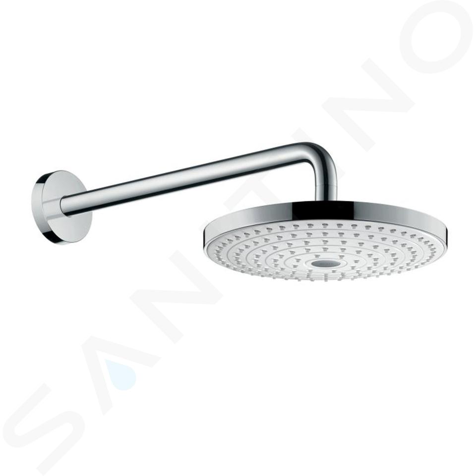 Hansgrohe Raindance Select S - Deszczownica 240, 2 strumienie, ramię prysznica 390 mm, biały/chrom 26466400