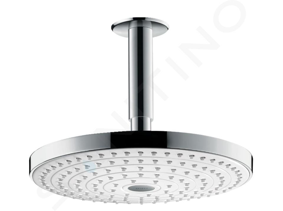 Hansgrohe Raindance Select S - Deszczownica 240, 2 strumienie, ramię prysznica 100 mm, biały/chrom 26467400