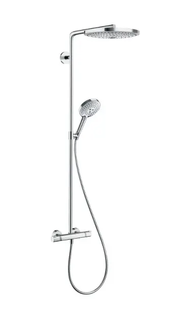 Hansgrohe Raindance Select S - Duschsäule mit Thermostatbatterie 300 mm, 2 Strahlen, verchromt 27133000