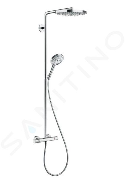 Hansgrohe Raindance Select S - Duschsäule mit Thermostatbatterie 24 cm, 2 Strahlen, verchromt 27129000