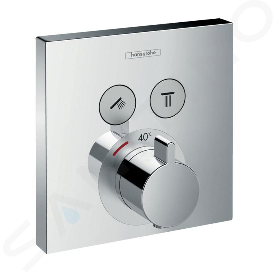 Hansgrohe Shower Select - Grifo termostático empotrado, para 2 salidas, cromo 15763000