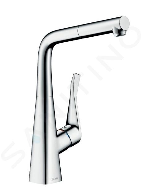 Hansgrohe Metris New - Keukenkraan 320 met uittrekbare vuistdouche,chroom 14821000