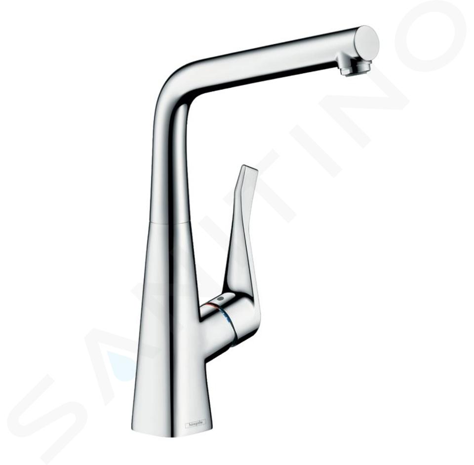 Hansgrohe Metris New - Grifo monomando de cocina para montaje frente a ventana, cromo 14823000