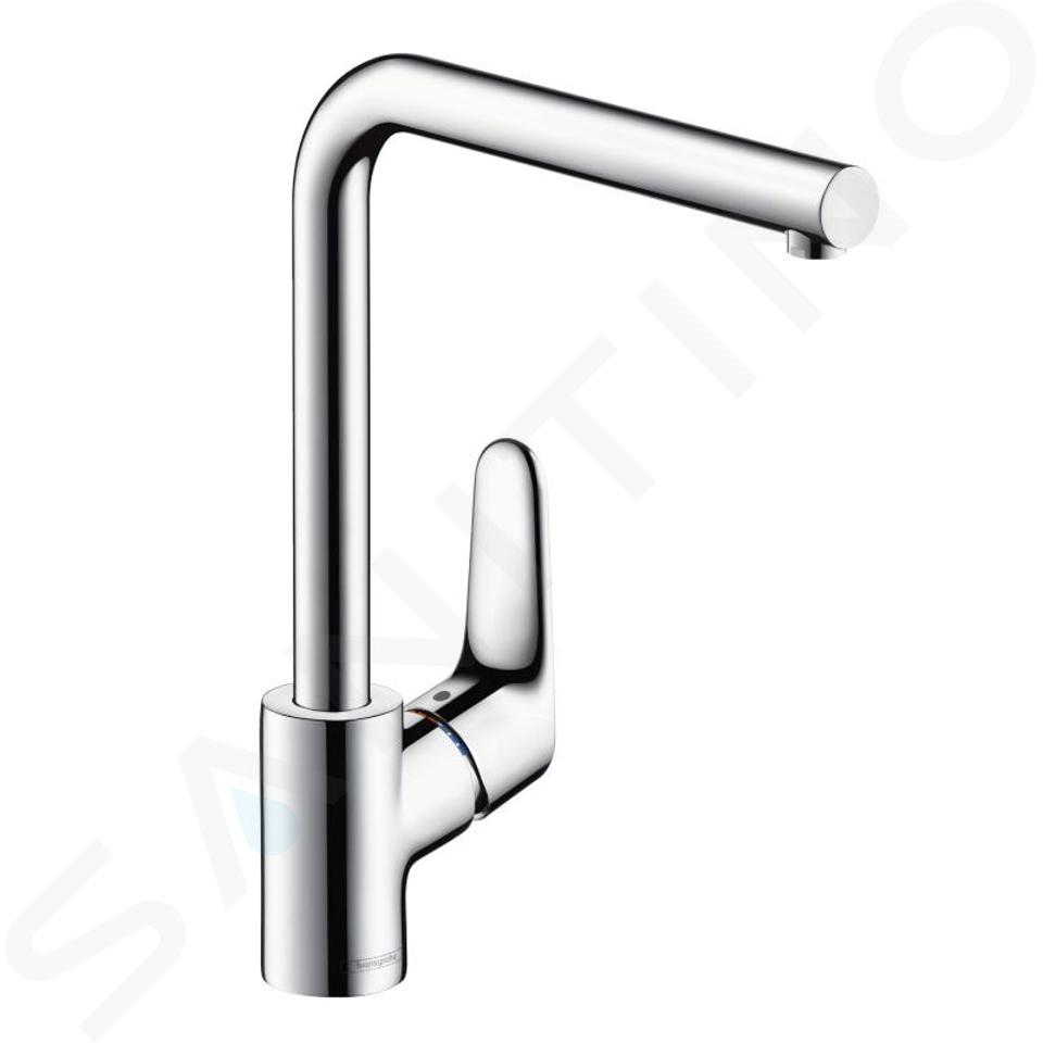 Hansgrohe Focus M41 - Miscelatore monocomando per lavello con braccio di erogazione girevole, cromato 31817000