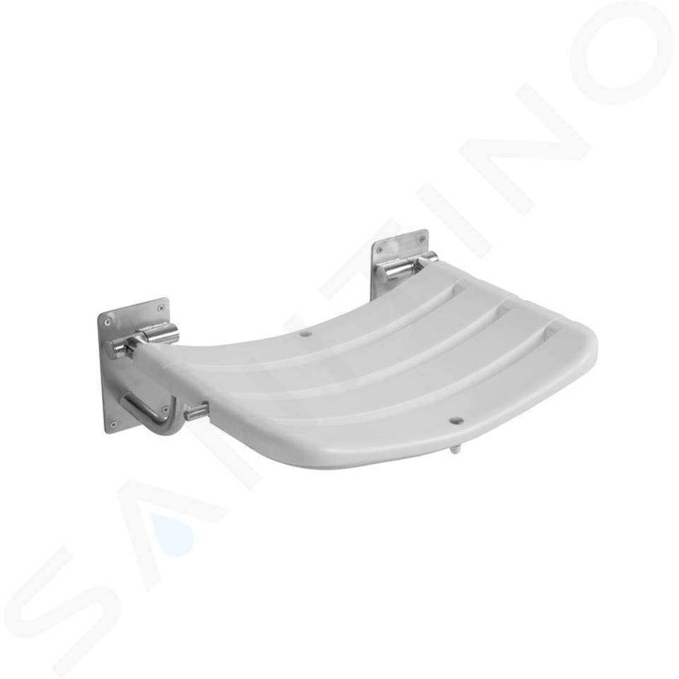 Jika Universum - Asiento de ducha plegable, acero/blanco H3897180030001