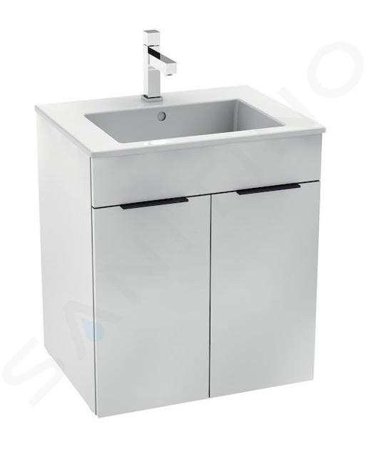 Jika Cube - Mobiletto con lavabo, 540x422x622 mm, bianco H4536111763001