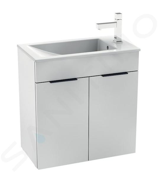 Jika Cube - Meuble avec lavabo, 59x33x62 cm, blanc H4536311763001