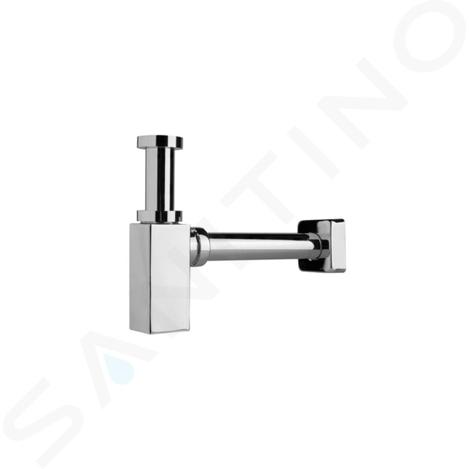 Jika Cubito - Siphon de lavabo, chrome/laiton H3747300040001