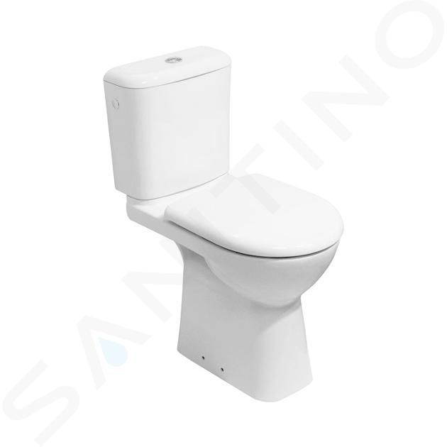 Jika Deep - Vas WC monobloc, fără bariere, evacuare orizontală, alb H8236180000001