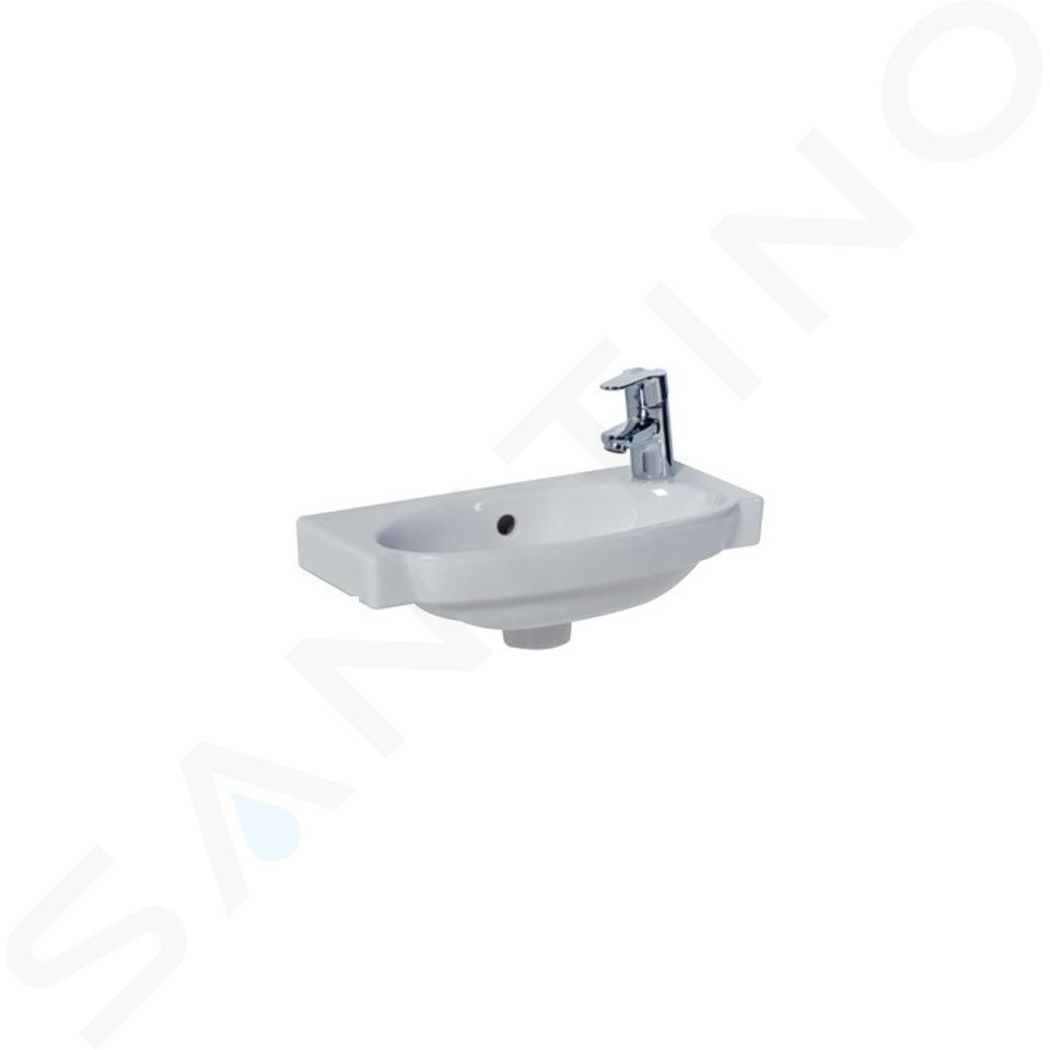 Jika Tigo - Lavabo 450x235 mm, con sfioratore, con foro per rubinetto a sinistra, bianco H8152120001051