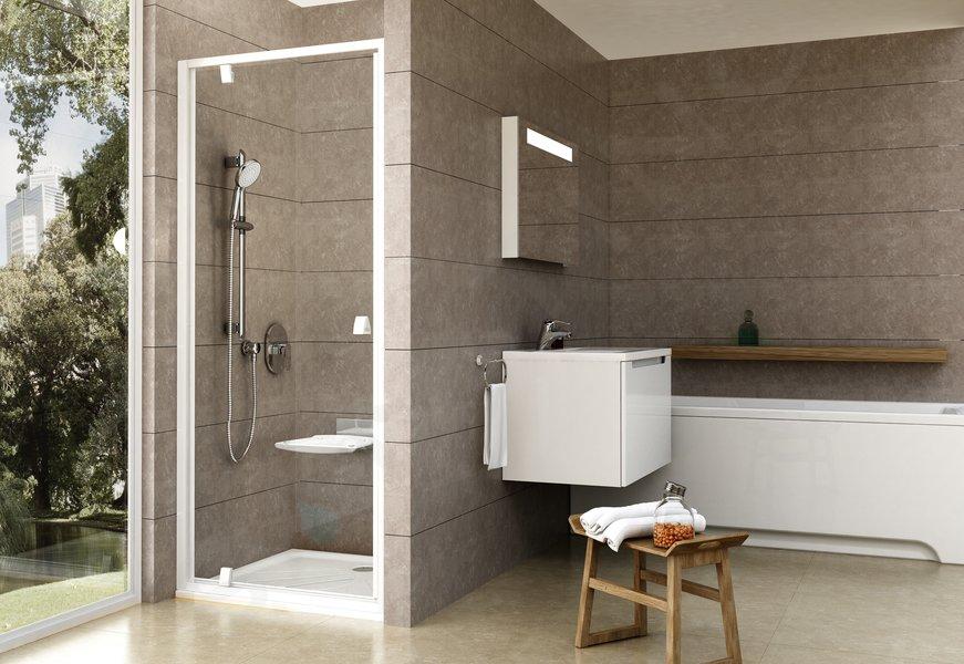 Ravak Pivot - Sprchové dveře pivotové, 90 cm, bílá/čiré sklo 03G70101Z1