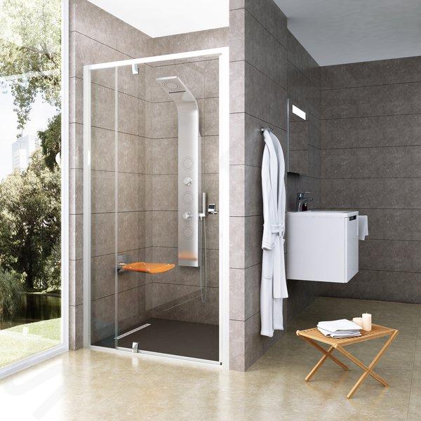 Ravak Pivot - Porte de douche PDOP2-100, 96-101 cm, blanc/chrome/verre clair 03GA0100Z1