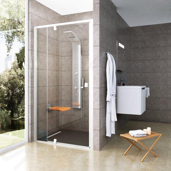 Ravak Pivot - Porte de douche PDOP2-100, 961-1011 mm, blanc/verre transparent 03GA0101Z1