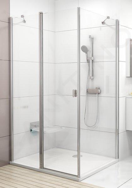 Ravak Chrome - Paroi de douche fixe CPS-90, 880-900 mm, aluminium brillant/verre transparent 9QV70C00Z1