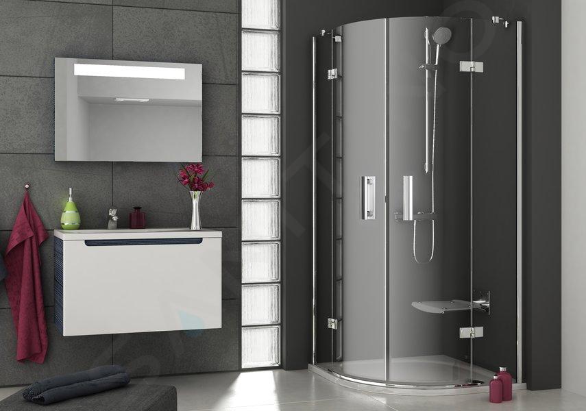 Ravak SmartLine - Cabine de douche quart de rond SMSKK4-80, 785-800 mm, rayon 500 mm, verre transparent/chrome 3S244A00Y1