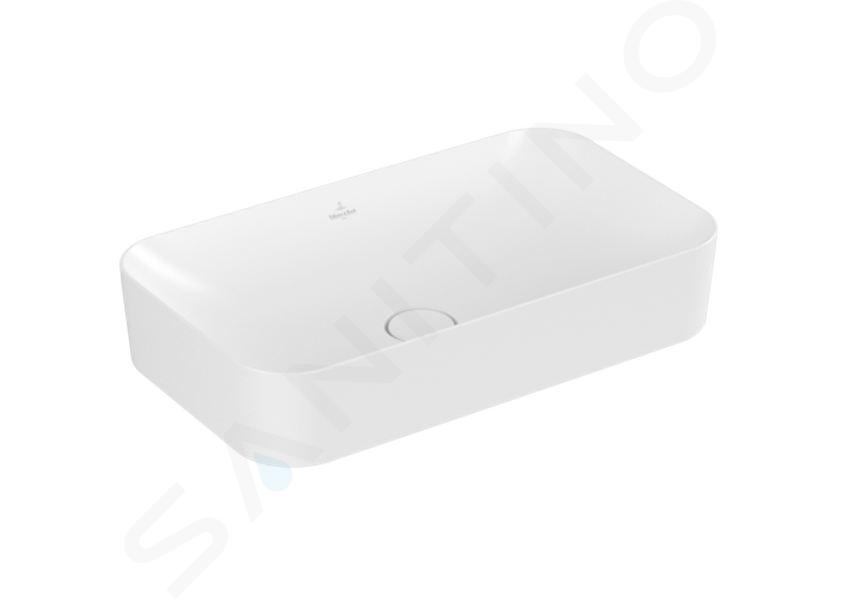 Villeroy & Boch Finion - Umývadlo na dosku 60x35 cm, bez prepadu, CeramicPlus, Stone White 414361RW