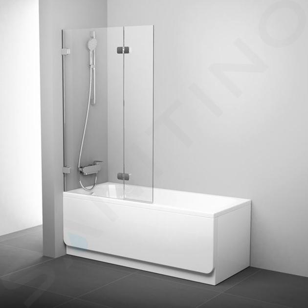 Ravak Brilliant - Paroi de baignoire BVS2, 100-101 cm, gauche, chrome/verre 7ULA0A00Z1