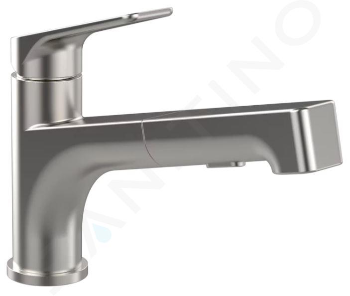 Villeroy & Boch Junis - Mitigeur d'évier avec douchette extractible, inox 928100LC