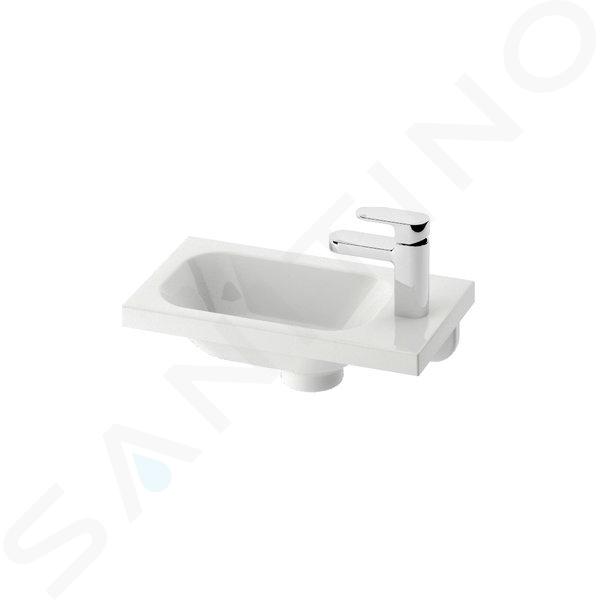 Ravak Chrome - Lavabo 400x220 mm, con 1 foro per rubinetto a destra, bianco XJGP1100000