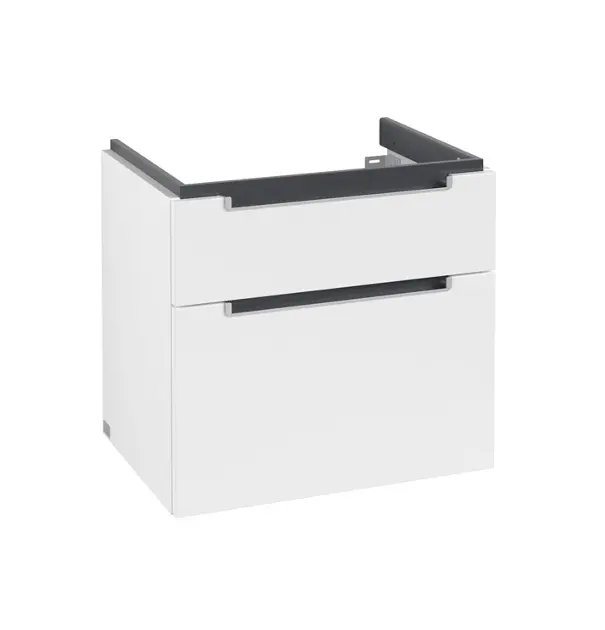 Villeroy & Boch Subway 2.0 - Umyvadlová skříňka 64x45x59 cm, 2 zásuvky, matná bílá A91000MS