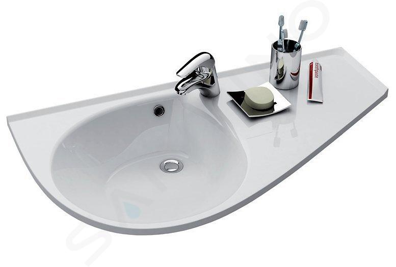 Ravak Avocado - Lavabo Comfort 950x530 mm, surface de desserte à gauche, blanc XJ9L1100000