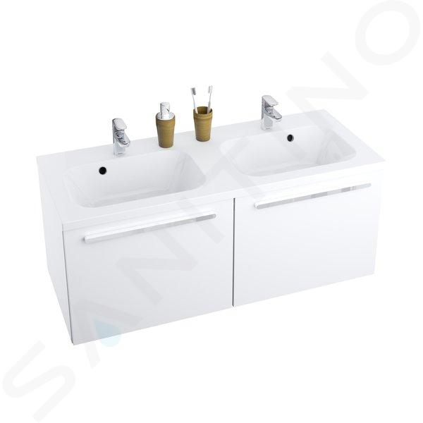 Ravak Chrome - Armario bajo lavabo doble, 1200x490x470, blanco X000000536