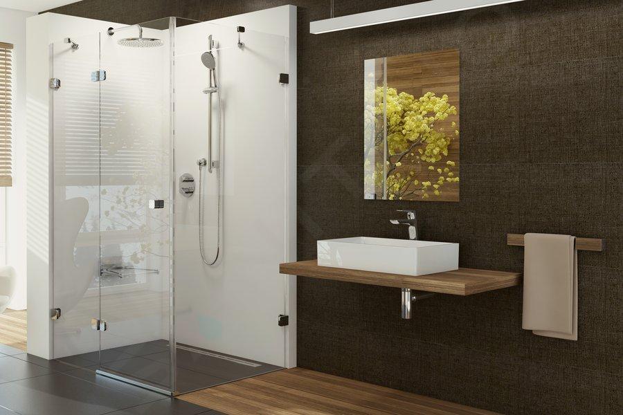 Ravak Brilliant - Cabine de douche BSDPS-90/90 L, 883-895x883-895 mm, chrome/verre clair 0UL77A00Z1