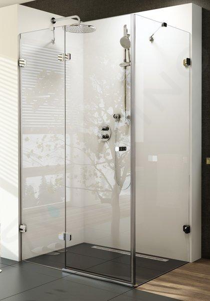 Ravak Brilliant - Cabine de douche BSDPS-100/100 L, 983-995x983-995 mm, chrome/verre transparent 0ULA0A00Z1