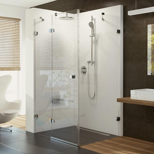 Ravak Brilliant - Douchehoek BSDPS-100/80 L, 983-995x783-795 mm, chroom/helder glas 0ULA4A00Z1
