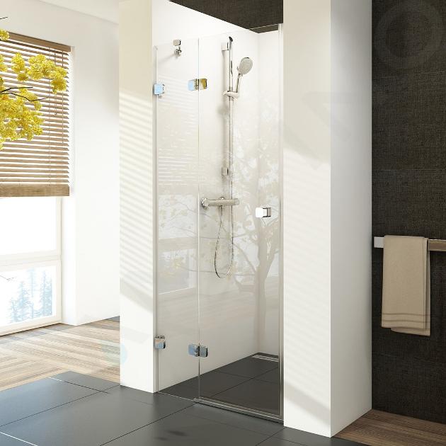 Ravak Brilliant - Puerta de ducha BSD2-90 L, 89-91 cm, izquierda, cromo/vidrio transparente 0UL7AA00Z1