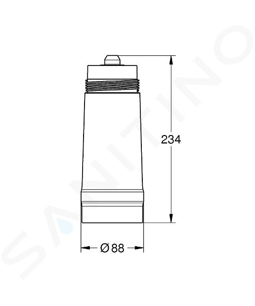 Testata Filtro Grohe Blue Per Cartuccia Filtrante 64508001. Bagno e ricambi  - Vendita di ricambi e accessori per il bagno