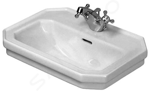 Duravit 1930 - Umyvadlo 500x365 mm, s přepadem, s otvorem pro baterii, bílá 0785500000