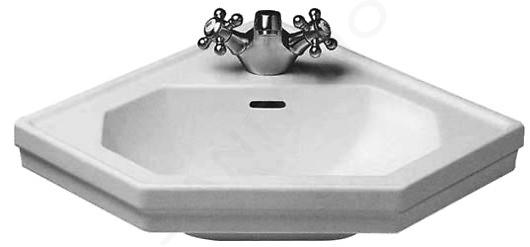 Duravit 1930 - Umývátko s přepadem, 595x450 mm, bílá 0793420000