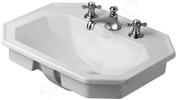 Duravit 1930 - Umývadlo nábytkové, 580x470 mm, s prepadom, 1 otvor na batériu, biela 0476580000