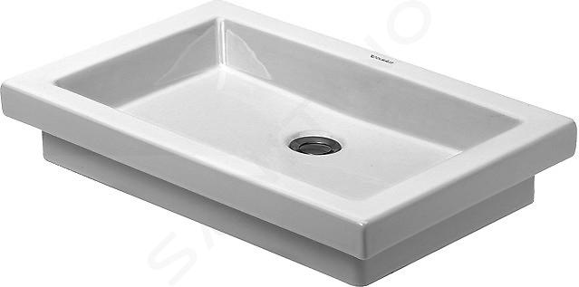 Duravit 2nd floor - Lavabo sans trou, sans trop-plein, 580 mm x 415 mm, blanc - lavabo, avec WonderGliss 03175800291