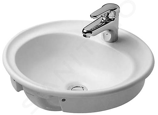 Duravit Manua - Waschbecken, ohne Überlauf, 1 Hahnloch,  Durchschnitt 480mm, Weiß 5220480000