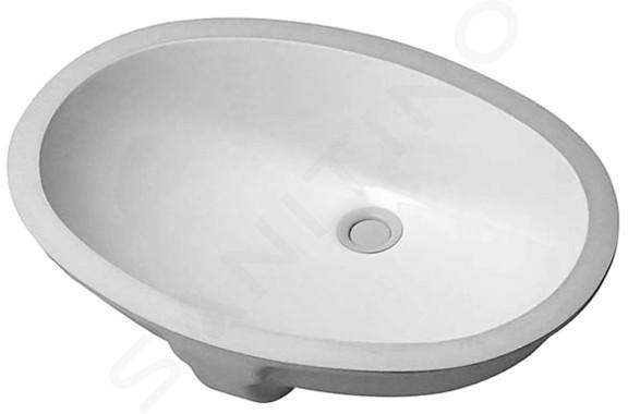 Duravit Santosa - Lavabo sin orificio con rebosadero, diámetro 510 mm, blanco 0466510000