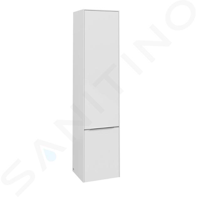 Villeroy & Boch Subway 3.0 - Magas szekrény, 40x171x36 cm, 2 ajtó, zsanérok balra, SoftClosing, Brilliant White C58600VE