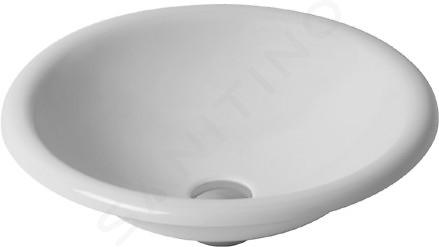 Duravit Architec - Lavabo sans trou sans trop-plein, diamètre 450 mm, blanc- lavabo, avec WonderGliss 03184500001