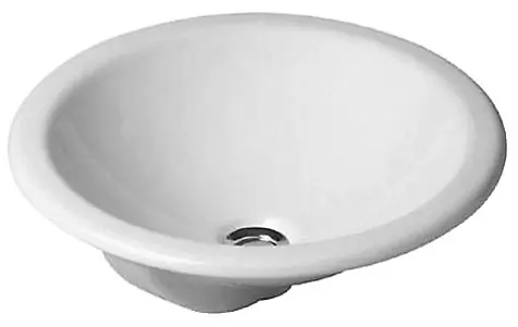 Duravit Architec - Lavabo senza foro, con troppopieno, diametro 470 mm, bianco - lavabo 0468470000