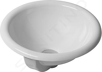 Duravit Architec - Lavabo senza foro, con troppopieno, diametro 400 mm, bianco - lavabo 0318400000