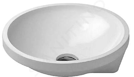 Duravit Architec - Lavabo senza foro, senza troppopieno, diametro 400 mm, bianco - lavabo 0463400000