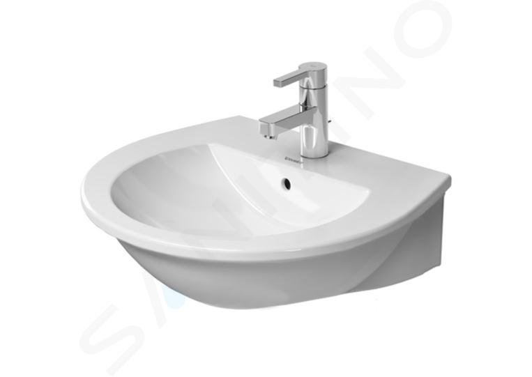 Duravit Darling New - Waschbecken 55x48 cm, mit Hahnloch, Alpinweiß 2621550000