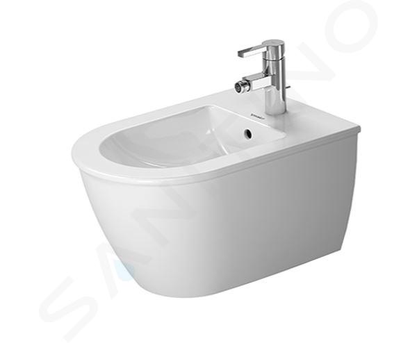 Duravit Darling New - Závesný bidet, s 1 otvorom na batériu, alpská biela 2249150000