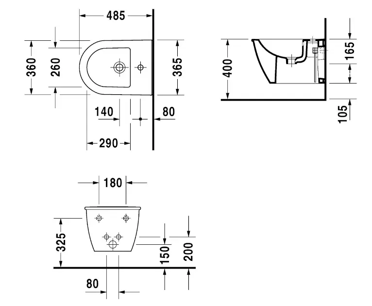 Duravit Darling New - Závěsný bidet Compact, alpská bílá 2256150000 ...